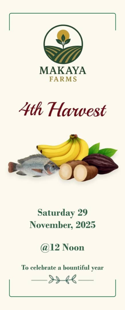 Makaya Farms 4th Harvest banner, 29 November 2025